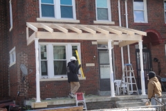 Front porch framed up in Washington D.C.