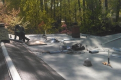 White granule self adhered modified bitumen flat roof Maryland, Virginia, Washington DC