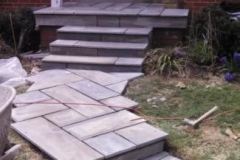 Slate Walkway, Steps, & Wrought Iron Railing in Silver Spring Maryland