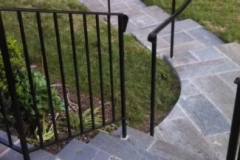 Slate Walkway, Steps, & Wrought Iron Railing in Silver Spring, Maryland