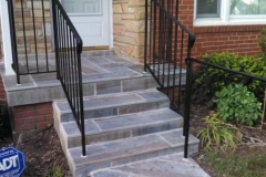 Slate Walkway, Steps, & Wrought Iron Railing in Silver Spring, Maryland