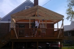 Roof Construction over existing deck in Rosedale Maryland