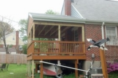 Roof Constucted over existing deck in Rosedale Maryland