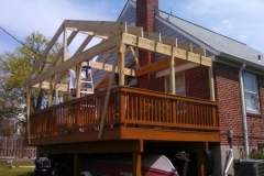 Roof Constucted over existing deck in Rosedale Maryland