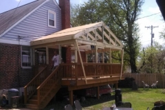 Roof Constucted over existing deck in Rosedale Maryland