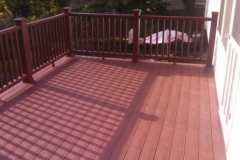 Deck with Fire Pit Color Trex Flooring & Railing in Potomac Maryland